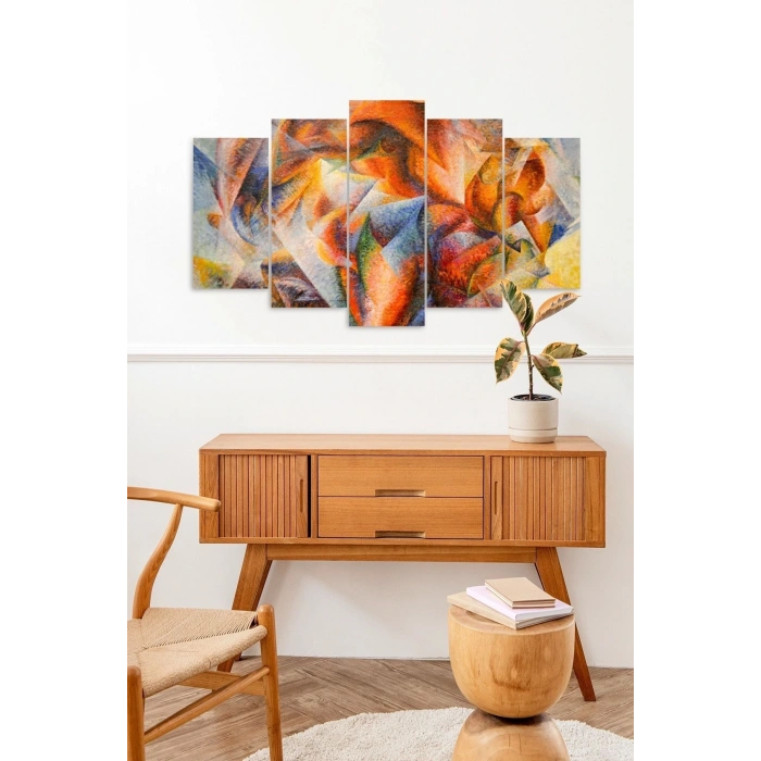 Düşündüren Manzara 5 Parçalı Mdf Tablo 60 x 100