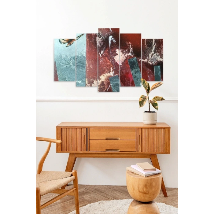 Düşündüren Manzara 5 Parçalı Mdf Tablo 60 x 100