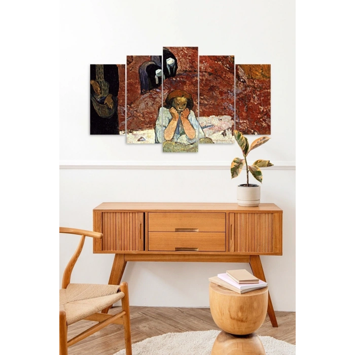 Düşündüren Tablo 5 Parçalı Mdf Tablo 60 x 100