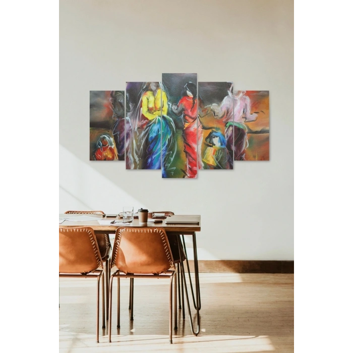 Düşündüren Tablo 5 Parçalı Mdf Tablo 60 x 100