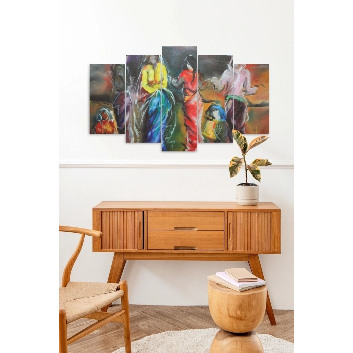 Düşündüren Tablo 5 Parçalı Mdf Tablo 60 x 100