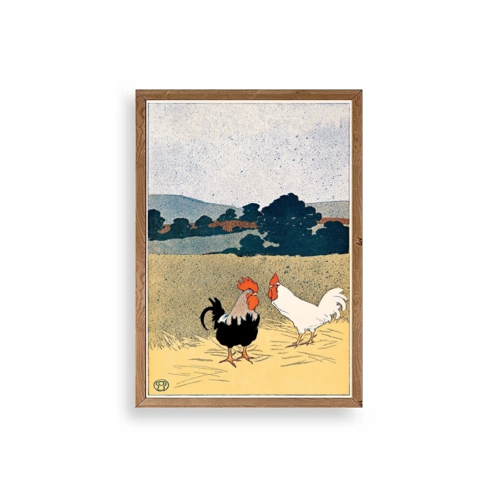 Edward Penfield Ahşap Çerçeveli Tablo 30 x 42