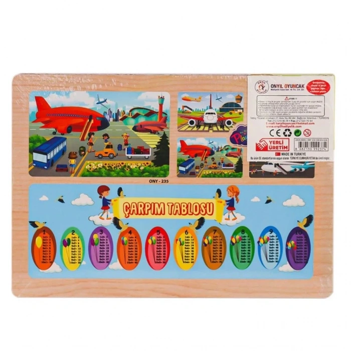 Eğitici Ahşap Puzzle Havaalanı 1 Adet
