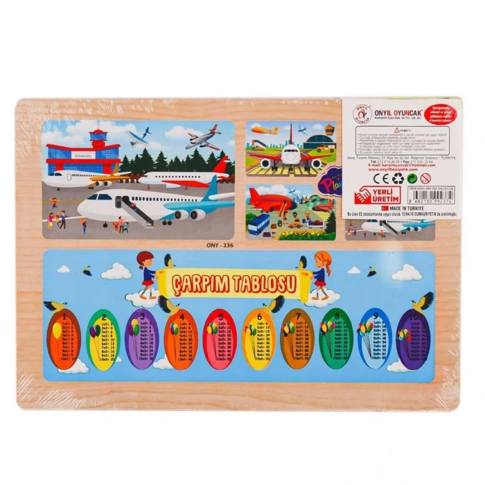 Eğitici Ahşap Puzzle Havaalanı 1 Adet