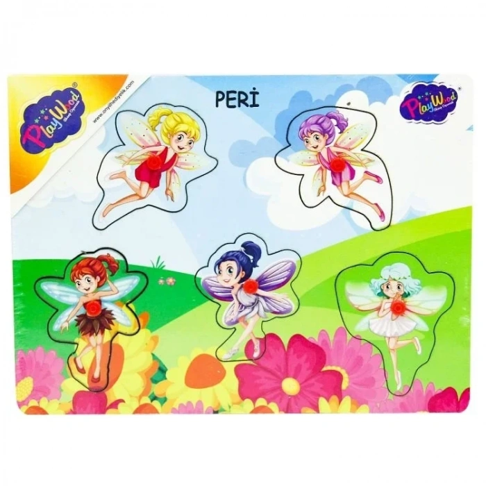 Eğlenceli Ahşap Peri Kızı Puzzle 1 Adet