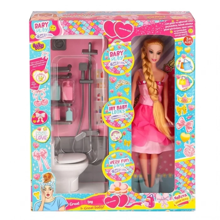 Eğlenceli Bebek Ve Banyo Oyun Seti - 1 Adet
