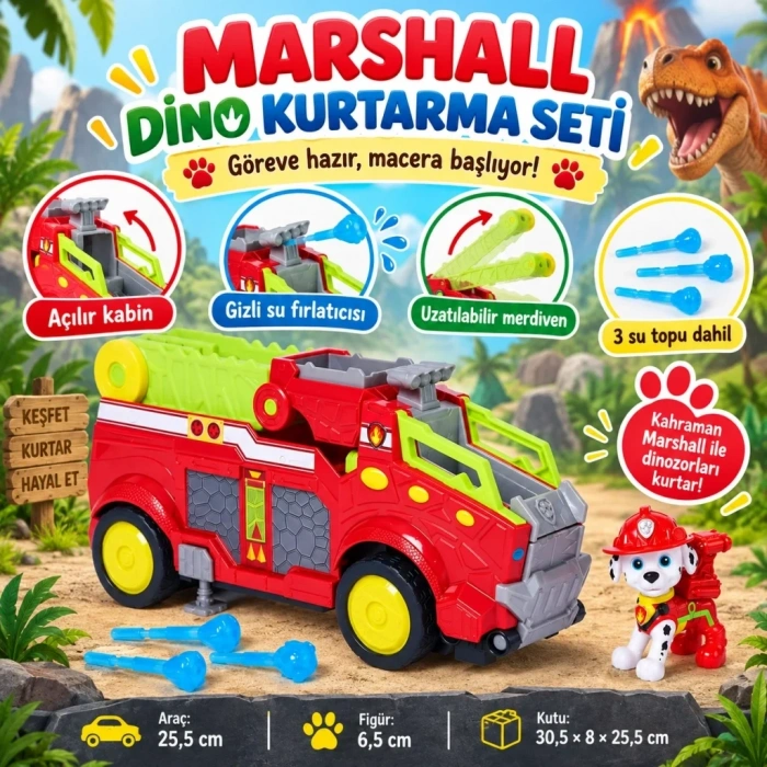 Eğlenceli Dino Kurtarma Ekibi Oyun Seti