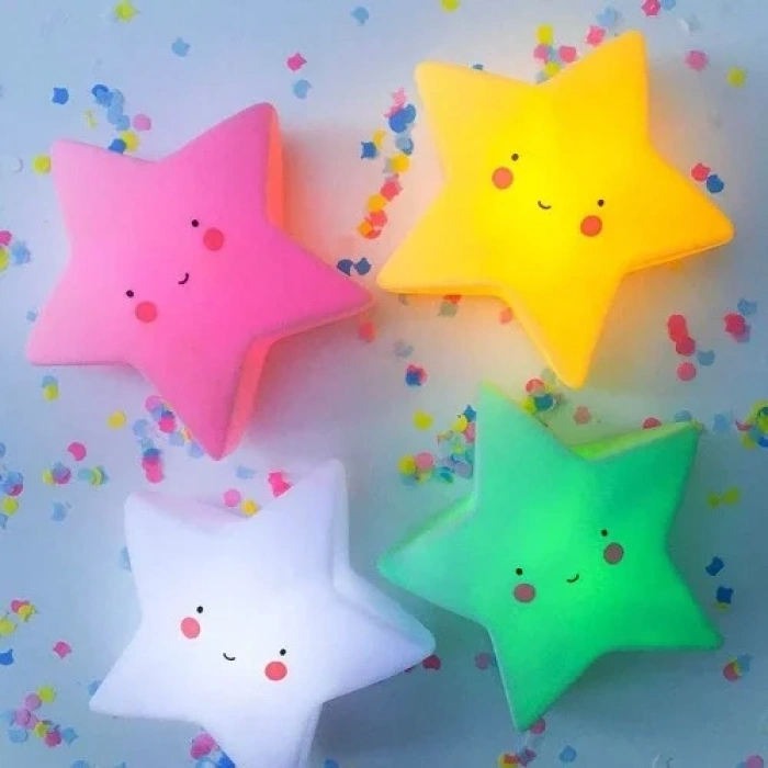 Eğlenceli Gülen Yıldız Led Masa Lambası 15 Cm