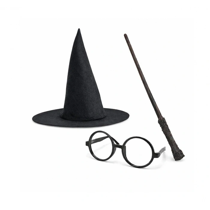 Eğlenceli Harry Potter Tarzı Çocuk Seti 3 Parça