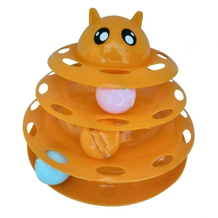 Eğlenceli Kedi Başlıklı 3 Katlı Oyuncak