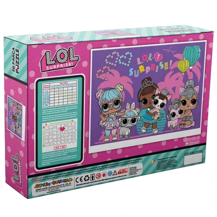 Eğlenceli Lol Surprise 50 Parça Puzzle