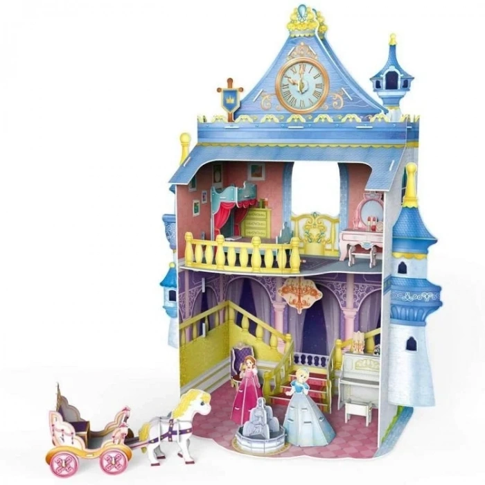 Eğlenceli Peri Masalı Şatosu 3d Puzzle Seti