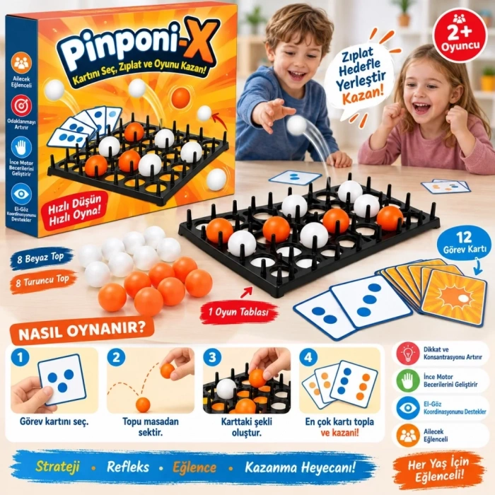 Eğlenceli Pinponi-x Kutu Oyunu 1 Adet