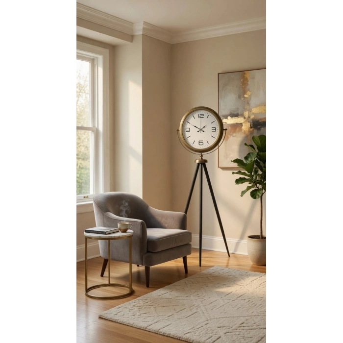 Elegant Vintage Tripod Ayaklı Saat