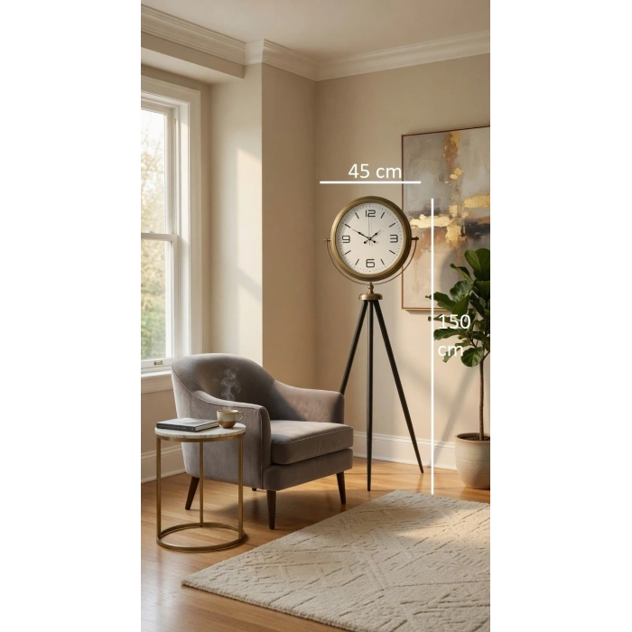 Elegant Vintage Tripod Ayaklı Saat