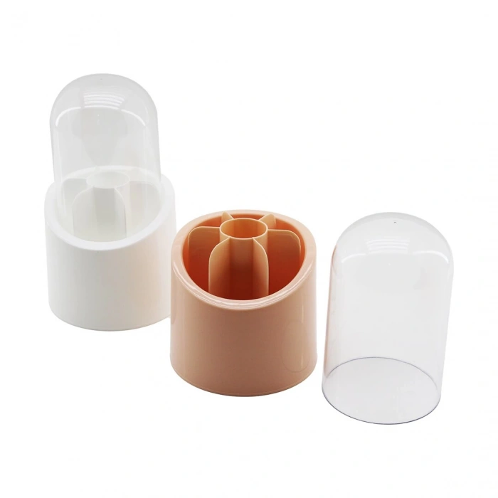 ELİS 7 BÖLMELİ KAPSÜL ORGANİZER PLASTİK HAZNE - KRİSTAL MİKA FANUS KAPAK (5365)