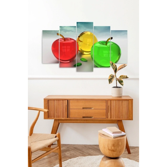 Elmalar 5 Parçalı Mdf Tablo 60 x 100