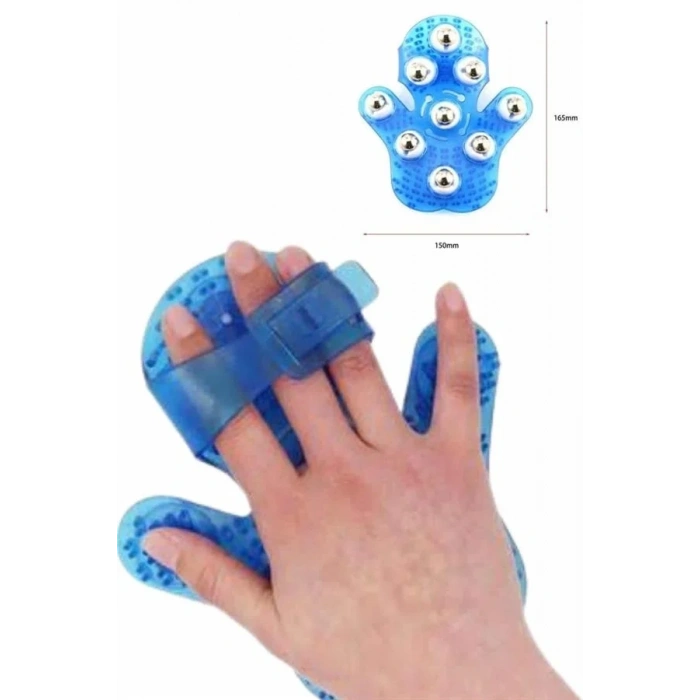 Ergonomik Bilyeli Masaj Eldiveni 9 Adet Metal Bilye İle