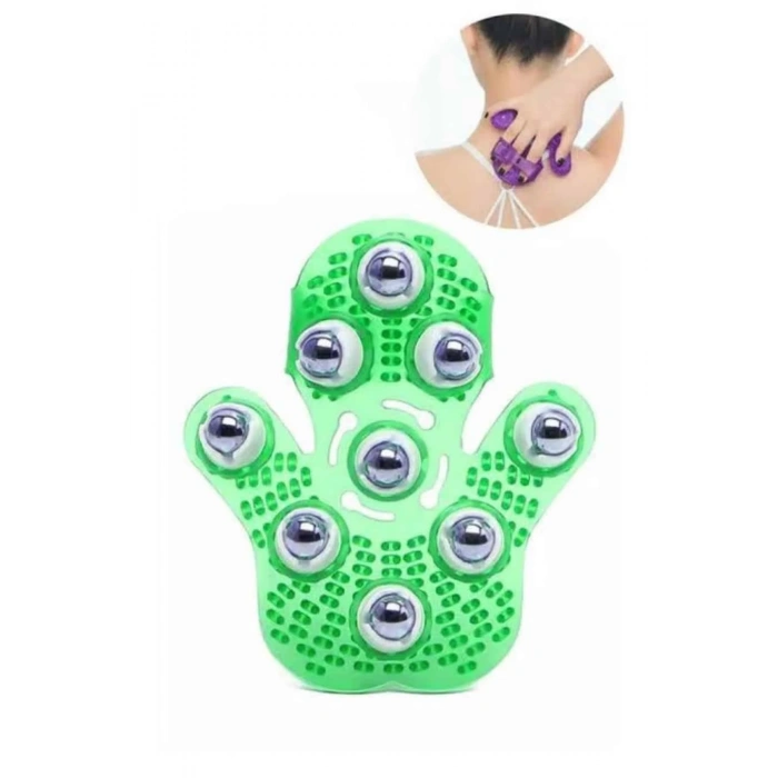 Ergonomik El Şeklinde Masaj Eldiveni 9 Bilyeli
