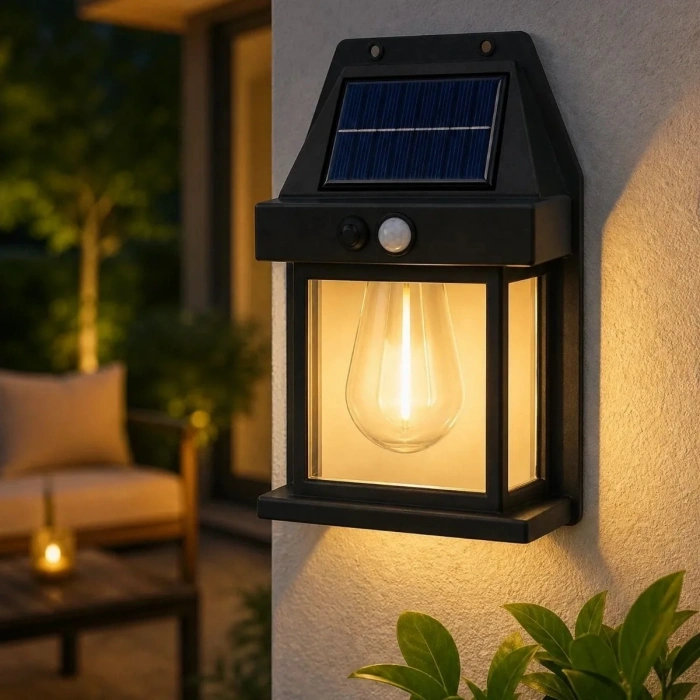 Ergonomik Güneş Enerjili Kablosuz Led Duvar