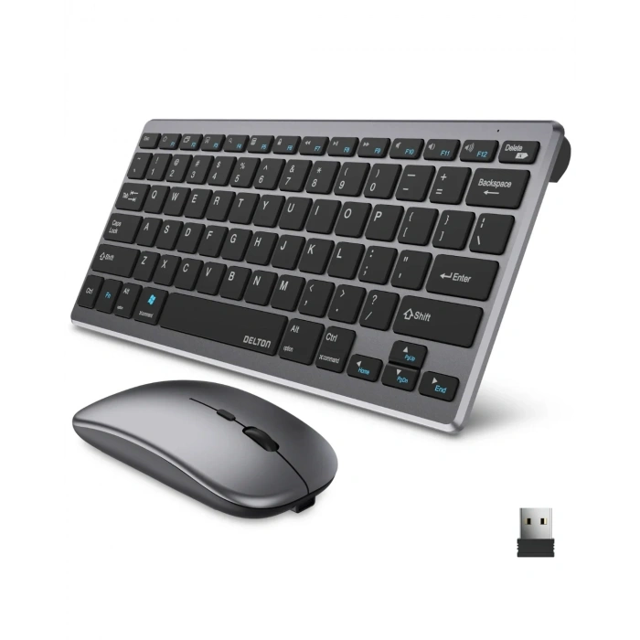 Ergonomik Kablosuz Bluetooth Klavye Mouse Seti Tablet Laptop Uyumlu