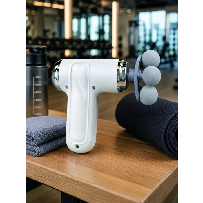 Ergonomik Kablosuz Masaj Tabancası 8 Başlıklı Taşınabilir
