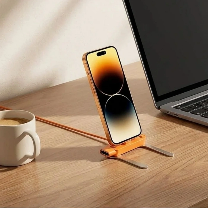 Ergonomik Katlanabilir 240 W Type-c Şarj Ve Telefon Tutucu Standı