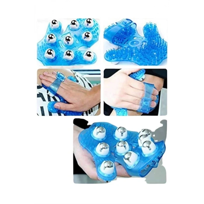 Ergonomik Masaj Eldiveni 9 Bilyeli Tüm Vücut Kullanımı