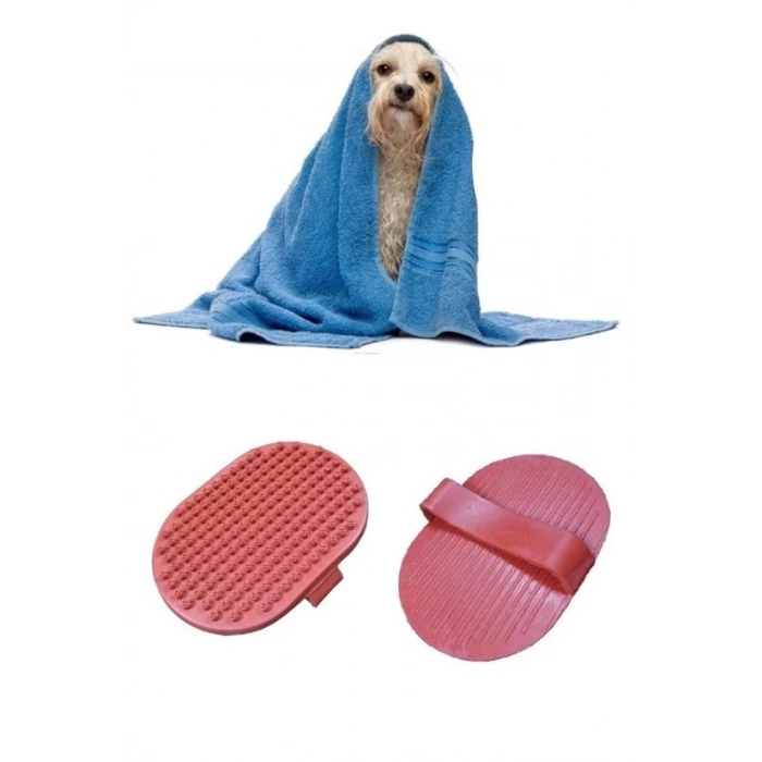 Ergonomik Masajlı Evcil Hayvan Kedi Köpek Yıkama Fırçası Aparatı (5365)