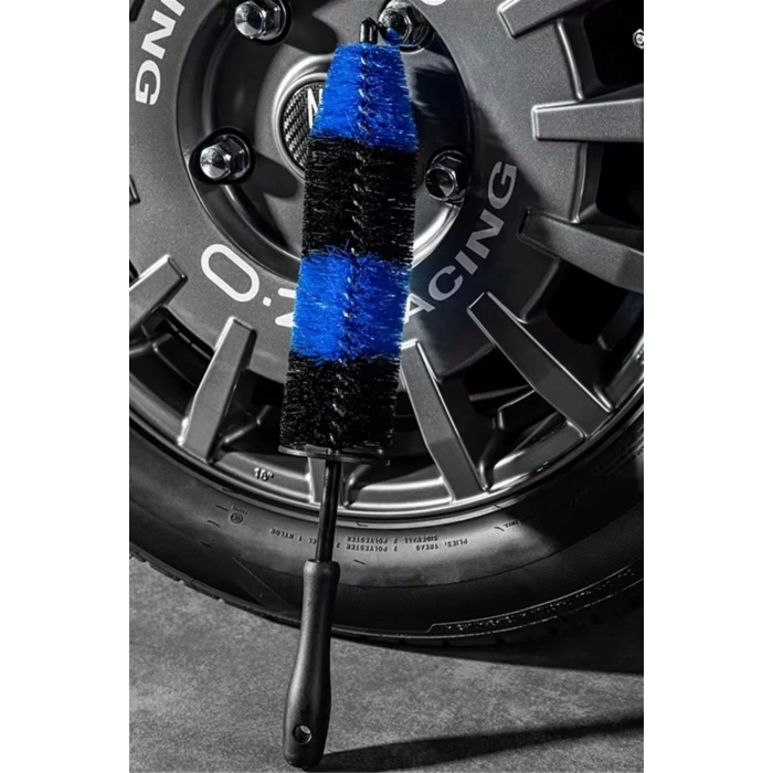 Ergonomik Saplı Jant ve Lastik Temizleme Fırçası – Araç Detay Temizliği İçin Güçlü Kıllı Detay Fırçası