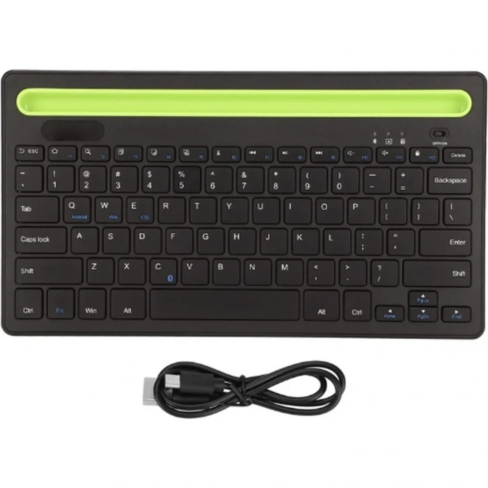 Ergonomik Siyah Kablosuz Klavye Bluetooth Uyumlu Ofis Kullanımı