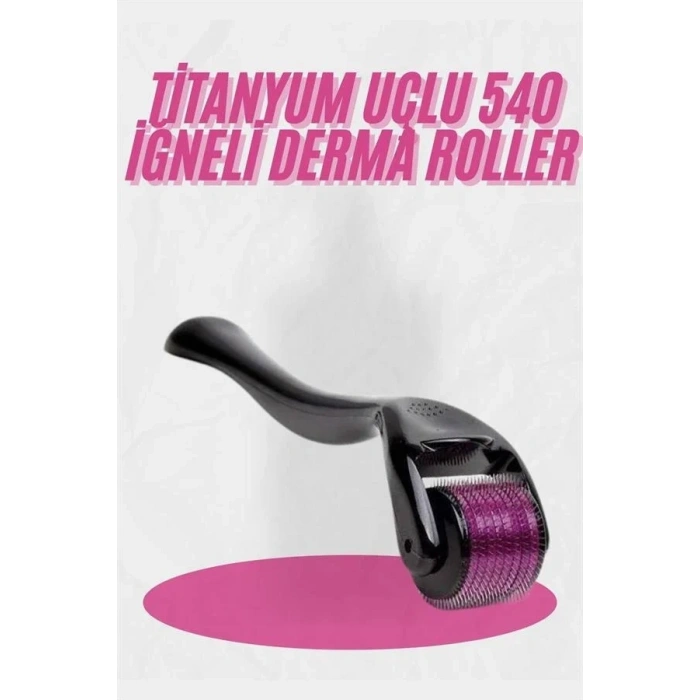 Ergonomik Titanyum Dermaroller 540 Iğneli 1 Mm Cilt Bakımı