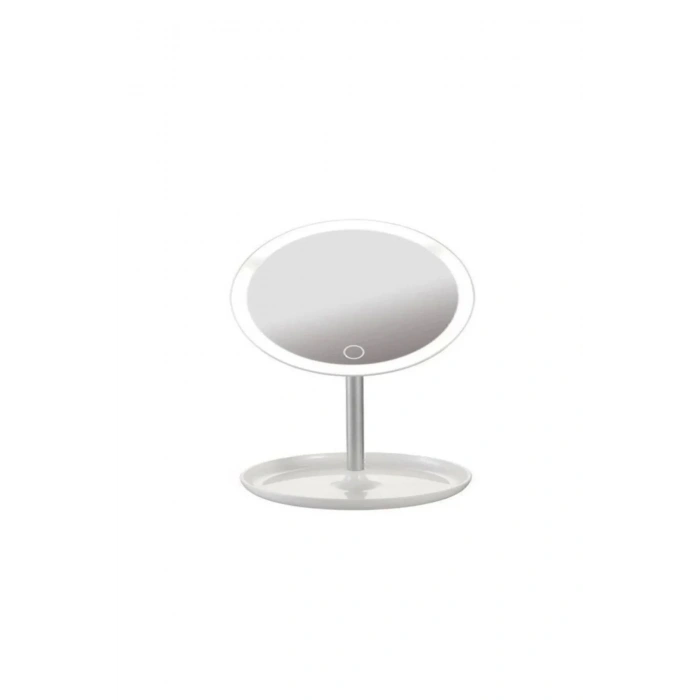 Ergonomik Yuvarlak Masa Üstü Led Makyaj