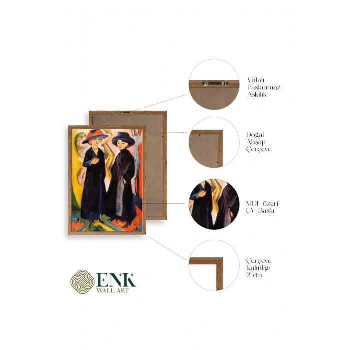 Ernst Ludwig Ahşap Çerçeveli Tablo