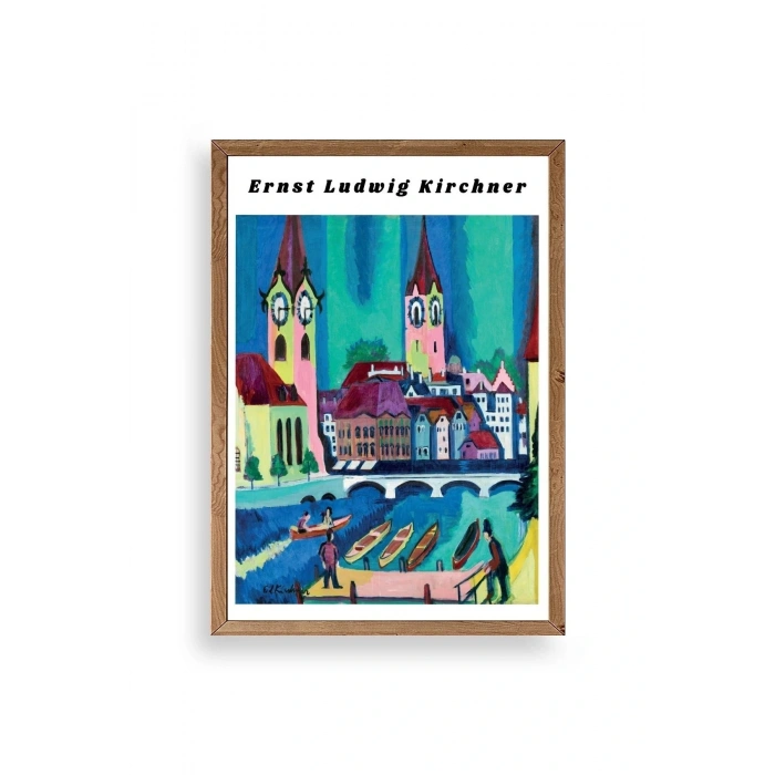Ernst Ludwig Kirchner Ahşap Çerçeveli Tablo 50 x 70