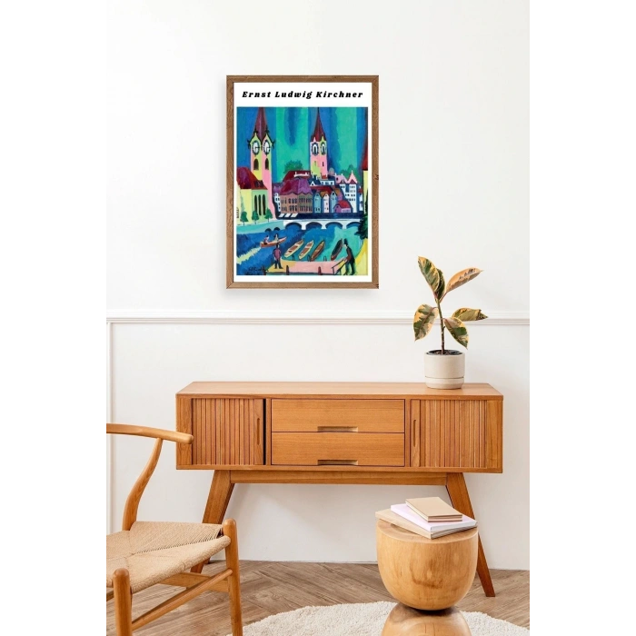 Ernst Ludwig Kirchner Ahşap Çerçeveli Tablo 50 x 70