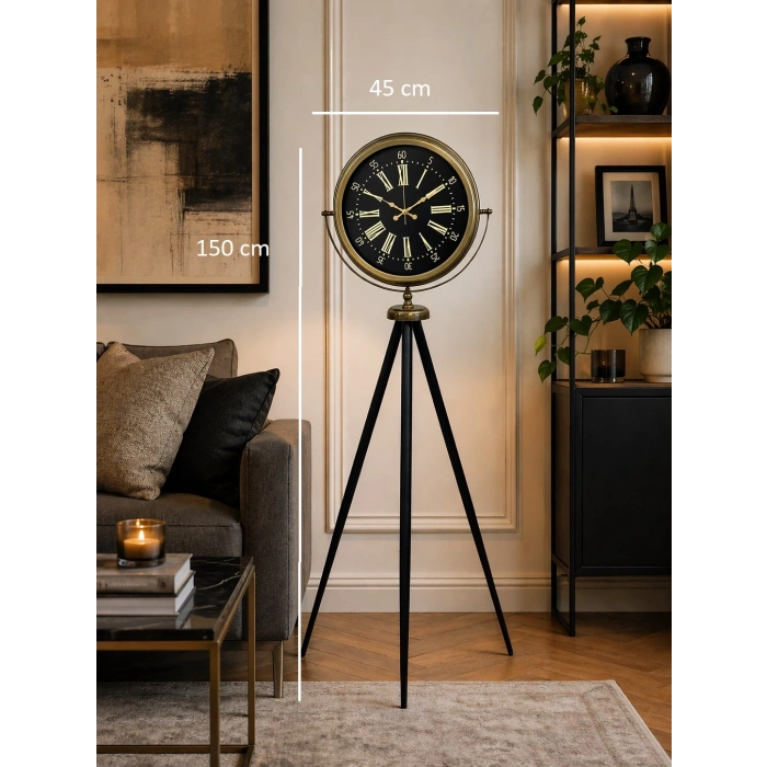 Vintage Splendor Tripod Floor Clock