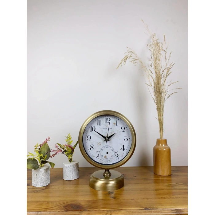 Eskitme Metal Masa Saati 25×20 cm