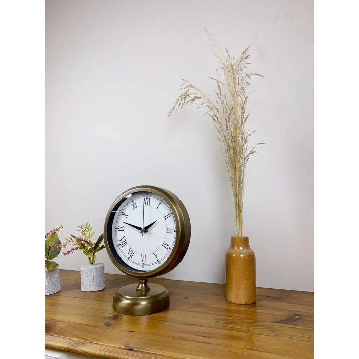 Eskitme Metal Retro Masa Saati 25×20 cm