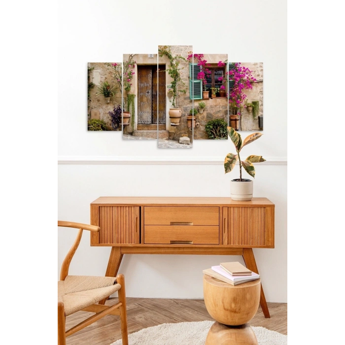 Ev Manzara 5 Parçalı Mdf Tablo 60 x 100