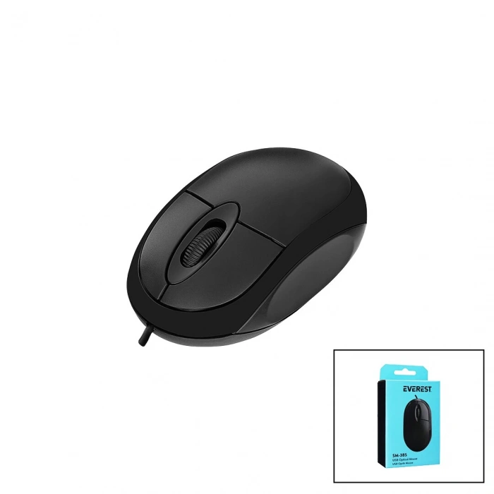 EVEREST SM-385  KABLOLU USB   1200 DPI  OPTİK MOUSE  KUTULU (5365)