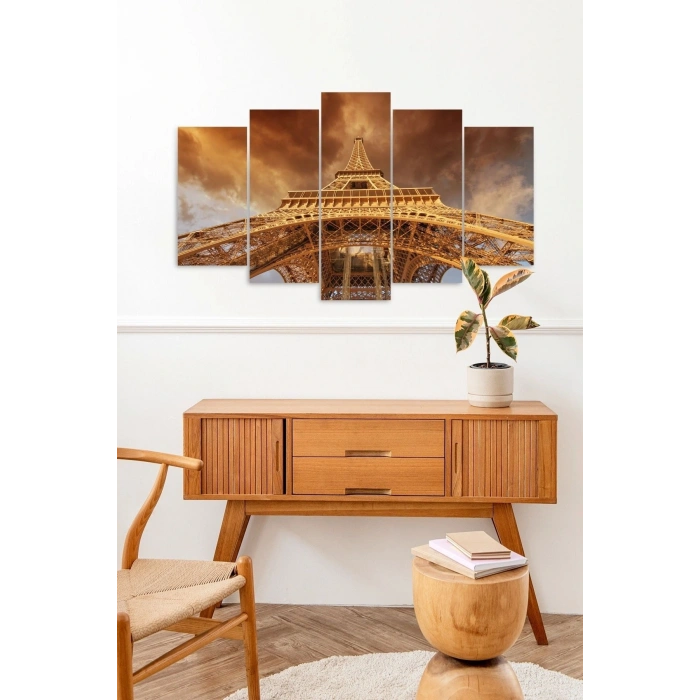 Eyfel Kulesi 5 Parçalı Mdf Tablo 60 x 100