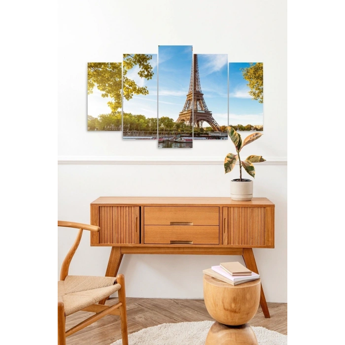 Eyfel Kulesi 5 Parçalı Mdf Tablo 60 x 100