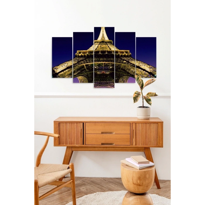 Eyfel Kulesi 5 Parçalı Mdf Tablo 60 x 100