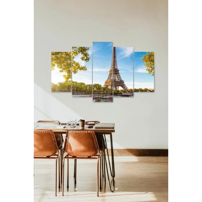 Eyfel Kulesi 5 Parçalı Mdf Tablo 60 x 100
