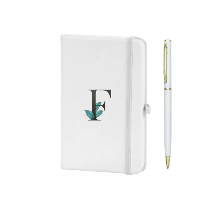 F Harfi Çiçek Baskılı Defter