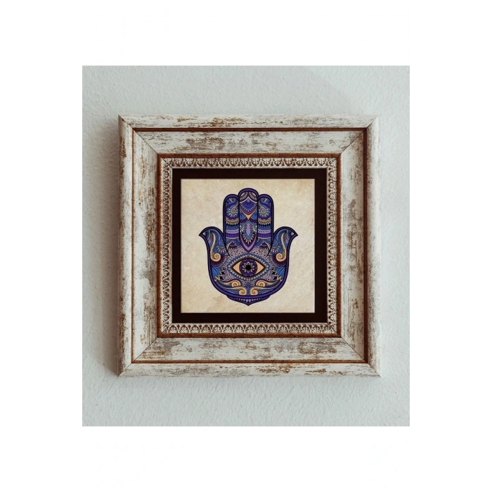 Fatıma Ana Eli Çerçeveli Taş Tablo 20 cm