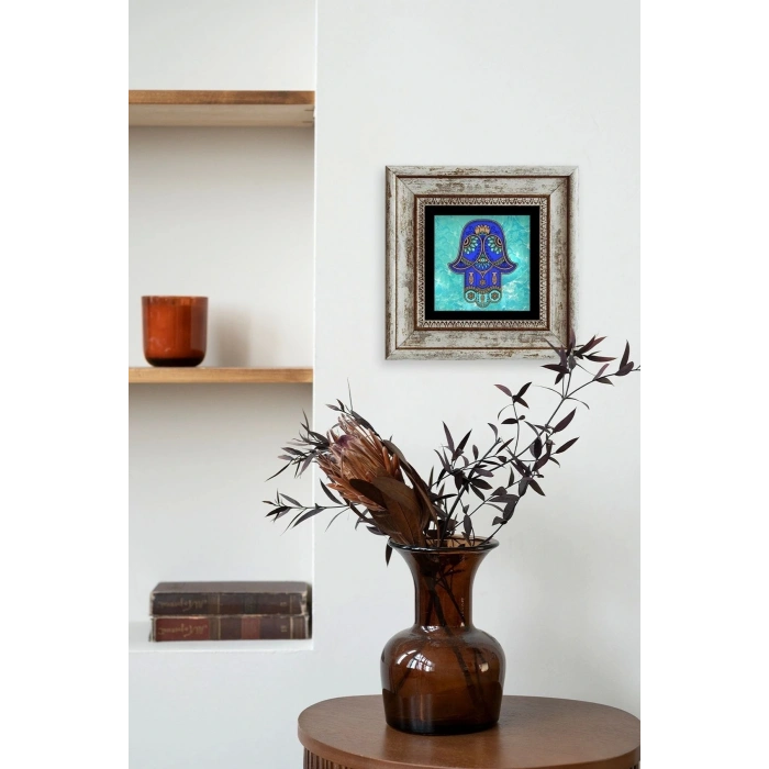 Fatma Ana Eli Çerçeveli Taş Tablo 20 cm