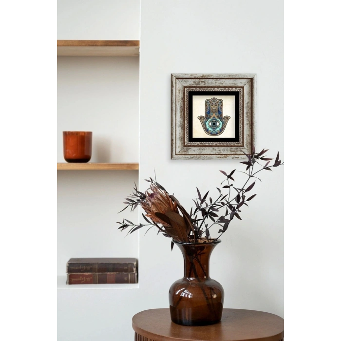 Fatma Ana Eli Çerçeveli Taş Tablo 20 cm