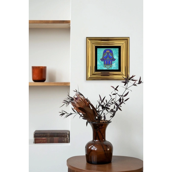 Fatma Ana Eli Çerçeveli Taş Tablo 20 cm